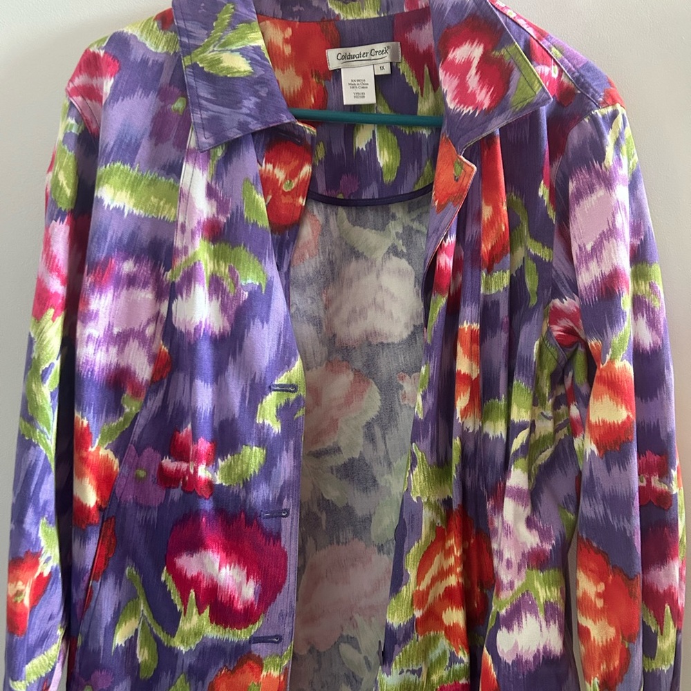 Coldwater Creek Multicolor Floral Blazer - Picture 2 of 2